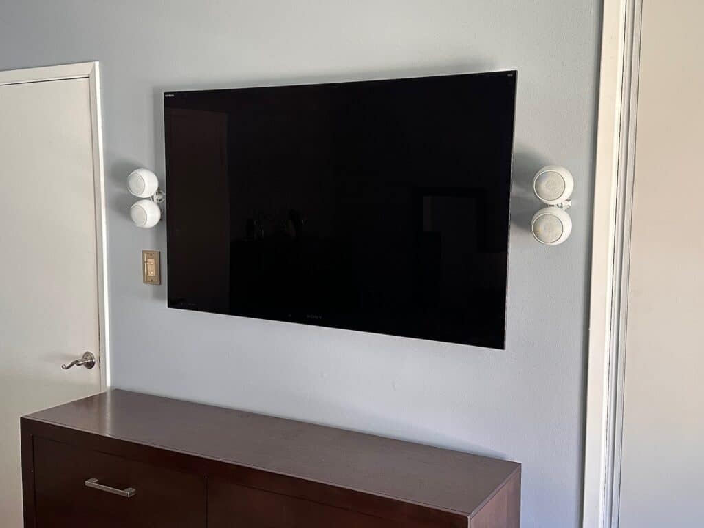 Bedroom audio install with Orb speakers in San Francisco